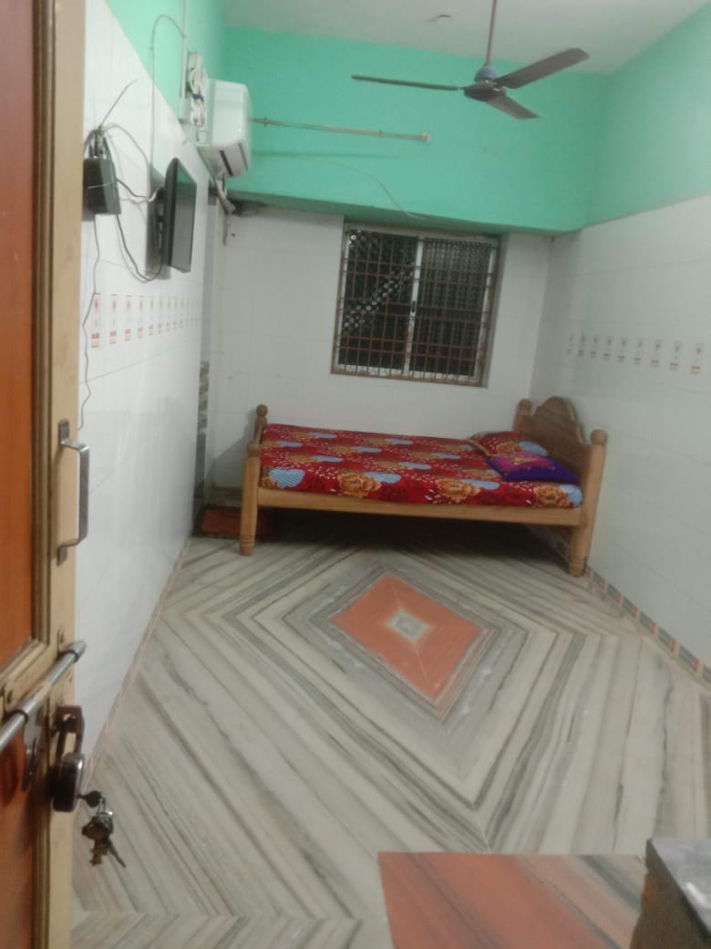 AC room with bed and air conditioner
